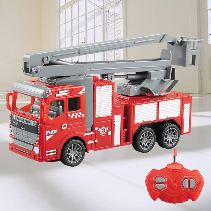 Amazon.co.jp: HJLXMF 1/30 4CH RC 消防車子供 Rc カー消防車